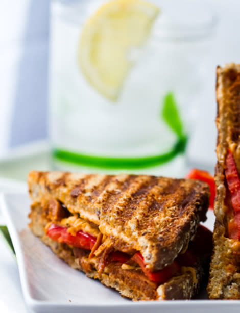 Vegan Philly Cheese Panini