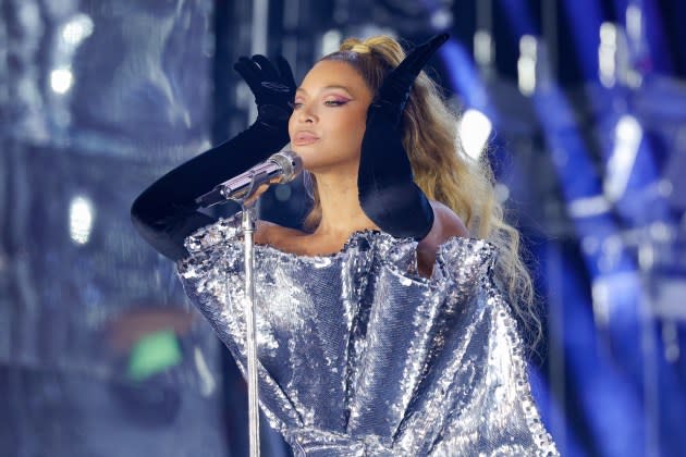 Beyoncé performs onstage during her "Renaissance" tour. - Credit: Kevin Mazur/WireImage/Parkwood