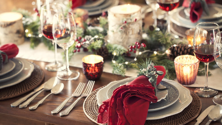 Holiday tablescape