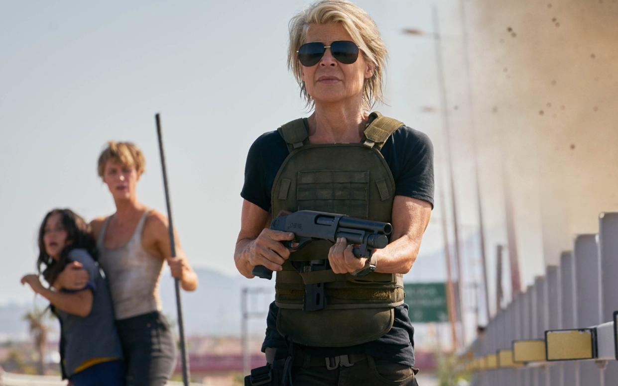 Mackenzie Davis and Linda Hamilton in Terminator: Dark Fate - Â© 2018 SKYDANCE PRODUCTIONS AND PARAMOUNT PICTURES. ALL RIGHTS RESERVED.