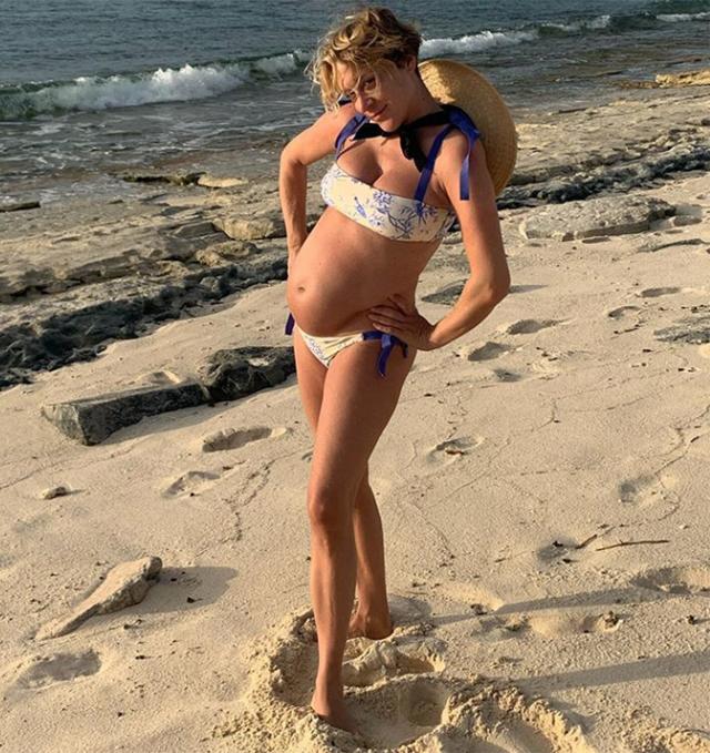 Pregnant Stars in Bathing Suits in Summer 2020: Baby Bump Pics