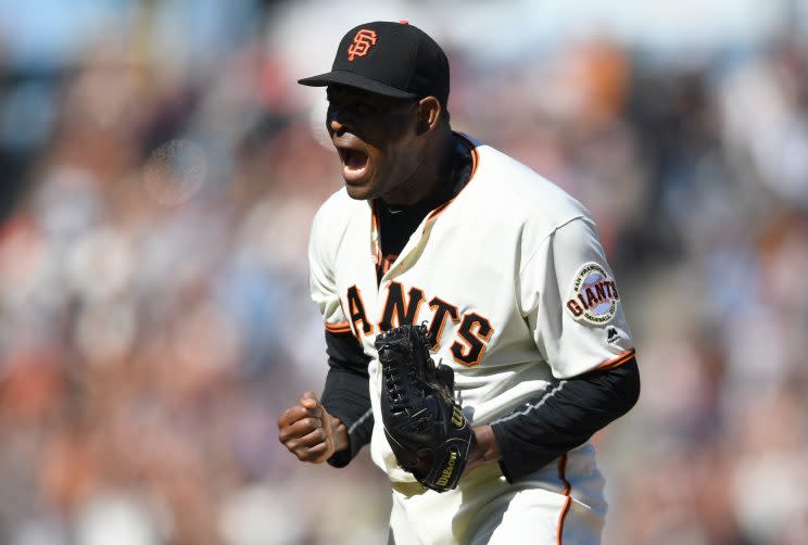 Santiago Casilla is headed back to the other of the bay after reaching two-year agreement with the A's. (Getty Images) 