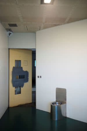 View of a cell. For guests, the hotel offers an experience of a bit of Amsterdam history, complete with observation cameras in the elevators and barbed wire on some of the outer walls. The prison was shut in June 2016. REUTERS/Cris Toala Olivares