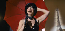 This image released by Netflix shows Krysta Rodriguez as Liza Minnelli in a scene from "Halston." (Netflix via AP)