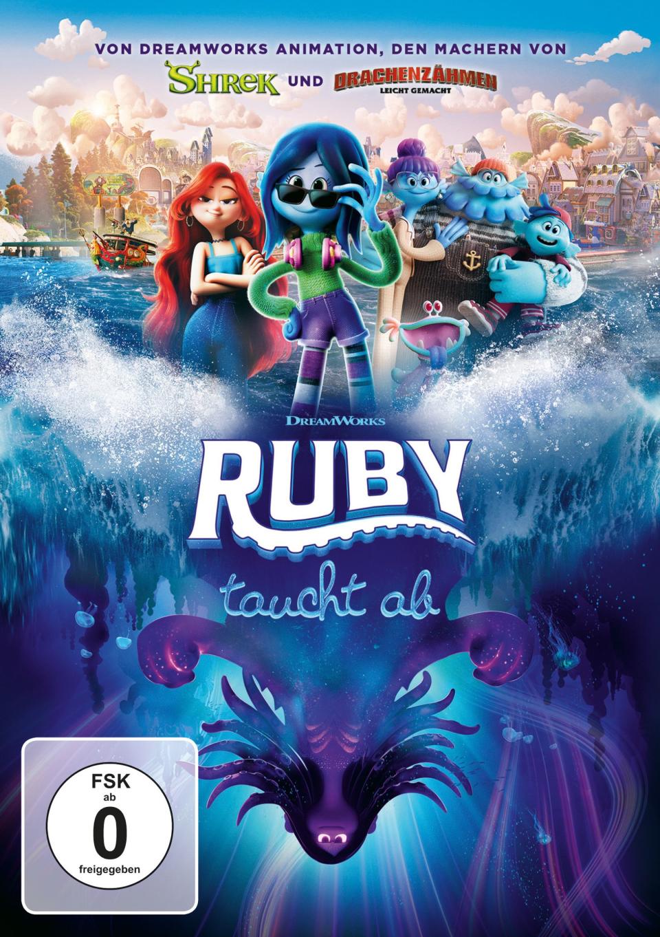 "Ruby taucht ab" ist so etwas wie Dreamworks' Antwort auf "Arielle, die Meerjungfrau" - fiese kleine Seitenhiebe inklusive. (Bild: 2023 DreamWorks Animation / Universal)