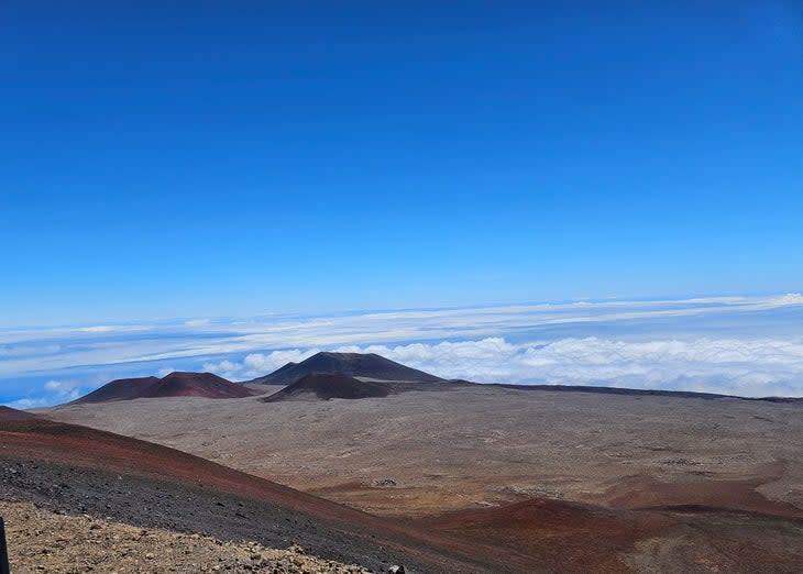the remains of volcanic activity on Mauna Kea