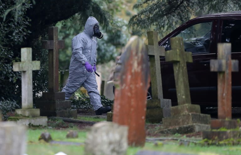 Emergency personnel in biohazard suits have been deployed in normally quiet Salisbury, as police and soldiers scour affected areas in the city