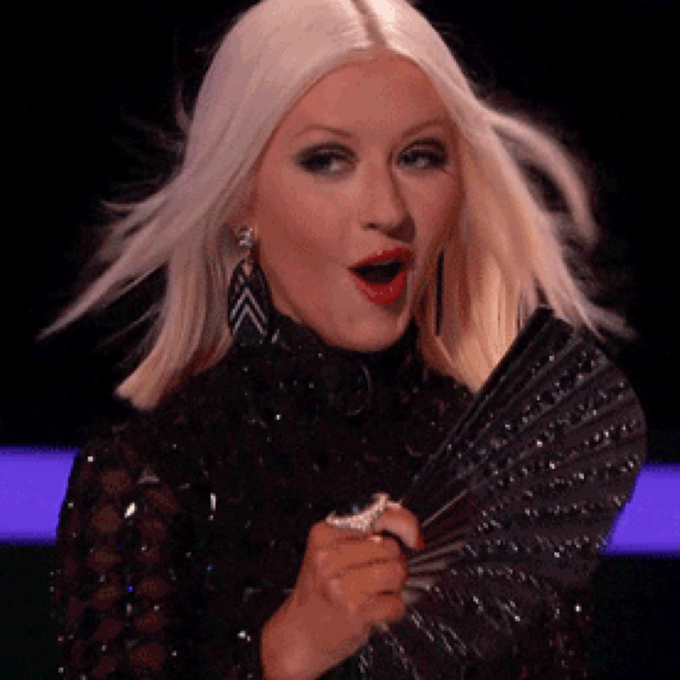 Christina Aguilera on "The Voice" getting excited