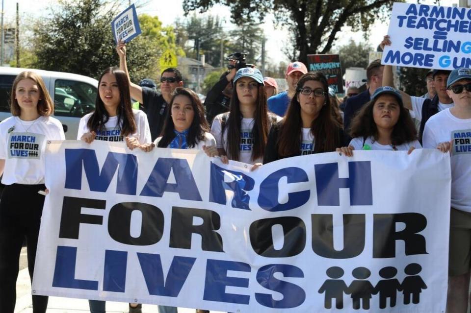 Valley students gathered at Fresno High for the worldwide March for our Lives protest of gun violence in schools.