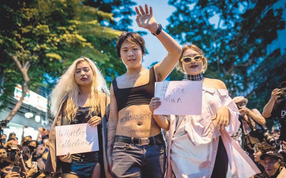 Pro-democracy protest in Silom Road in Bangkok, Thailand - 29 Oct 2020 - Getty 