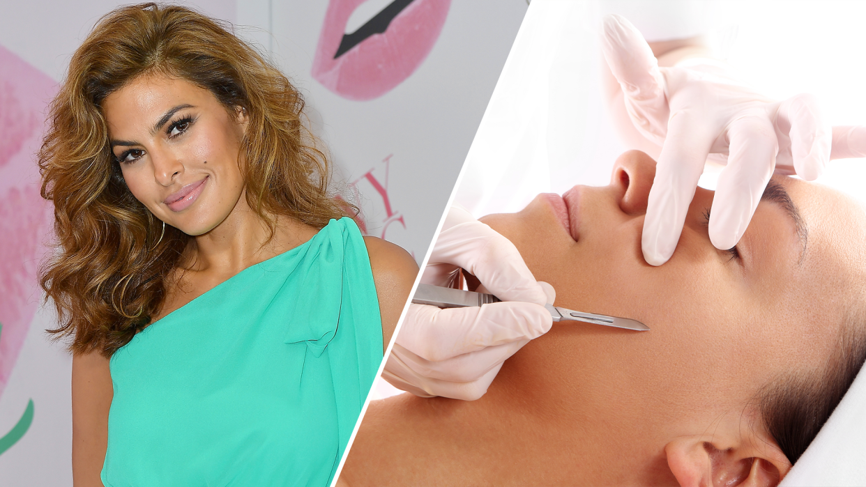 Eva Mendes explains why she loves dermaplaning. (Photo: Getty Images)