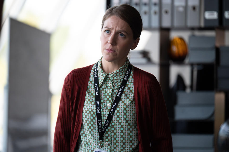 Gemma Whelan as DS Sarah Collins.