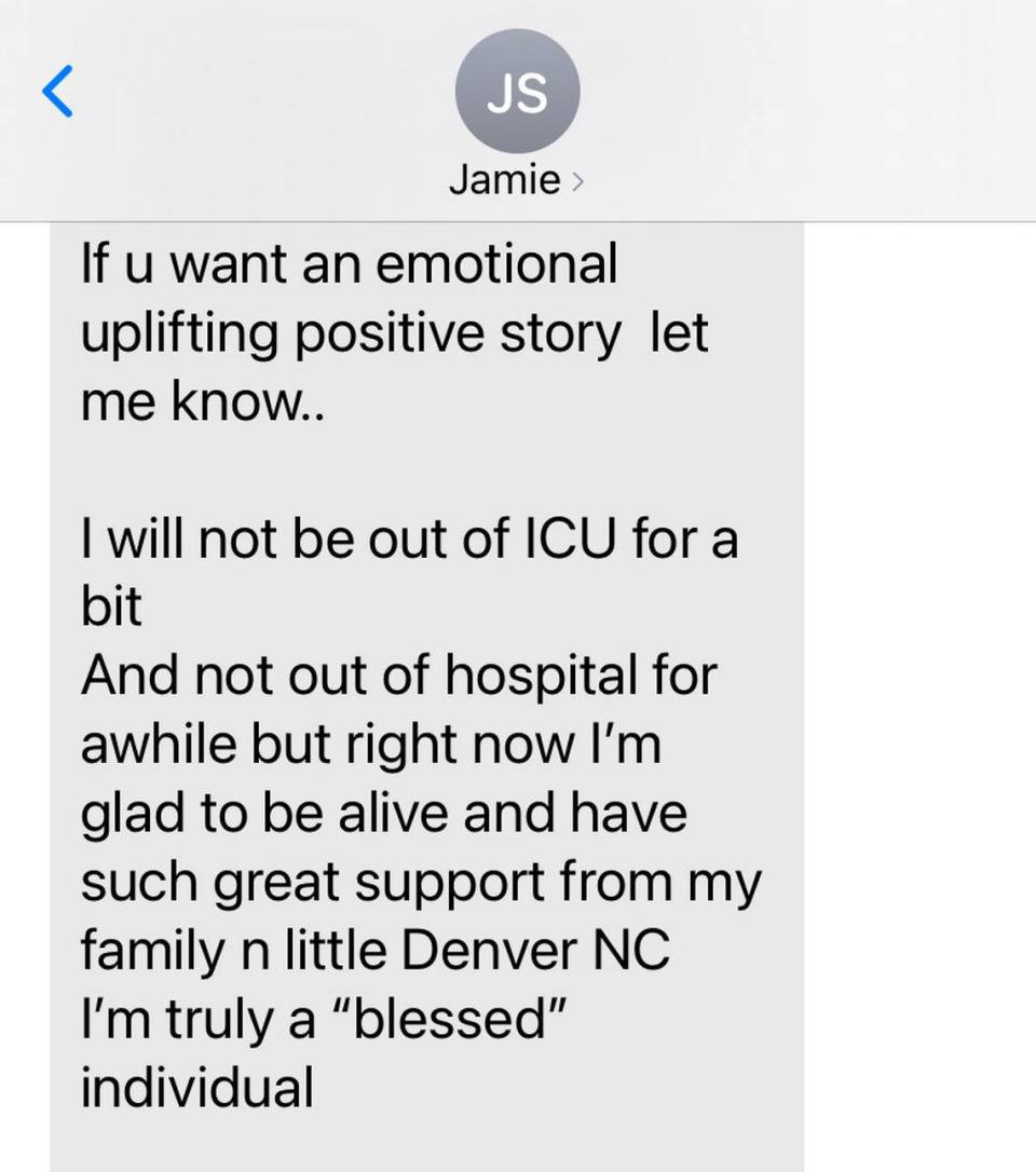 Lincoln Charter School coach and teacher Jamie Seitz texted this to Observer sports columnist Scott Fowler in December 2020, a few days before he died.