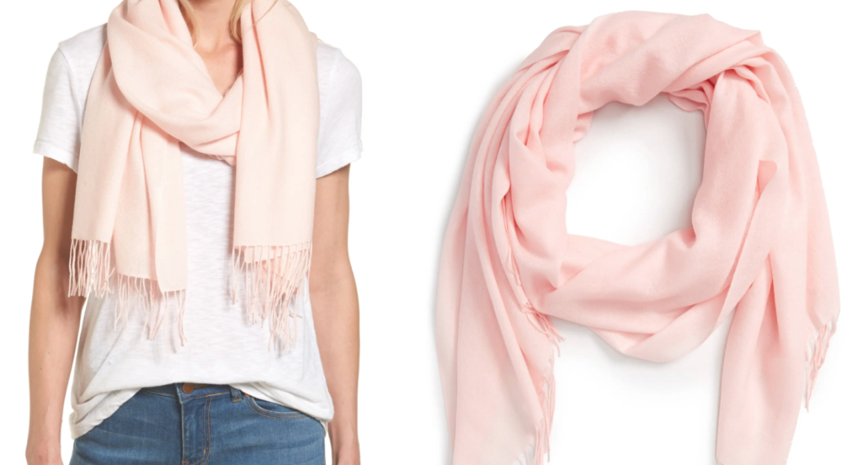 Nordstrom's ultra-lightweight cashmere scarf can be worn throughout every season, and there are plenty of colours to choose from.