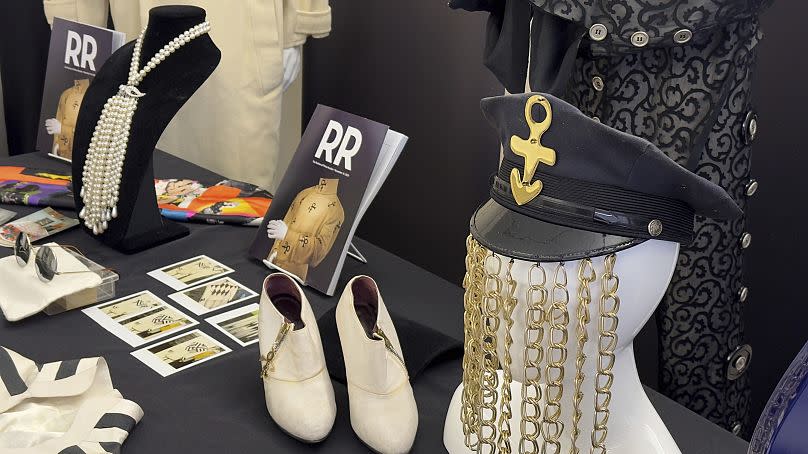 Some of the distinctive fashion pieces worn by the late pop superstar Prince appear on display at an auction house in Amherst