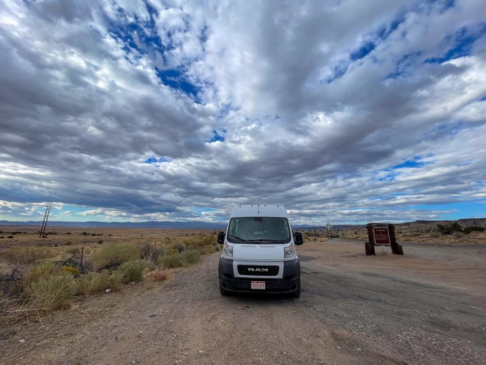 Business Insider's reporter found herself taking a quick nap on the second day of her van trip.