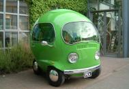 <p>A small pea demands a small promotional car, so frozen food firm Birdseye based its Pea Car on a go-kart chassis. It uses a Honda engine and was capable of up to 50mph, which must be terrifying given its shape, centre of gravity and tiny wheelbase. </p><p>The Pea Car is also one of the more recent promotional cars to come on the scene as it was introduced in 2005 and made in London. Volkswagen fans will spot the Beetle headlights, which have been rotated 90deg to curve with the round bodywork, and campervan bonnet vent.</p>