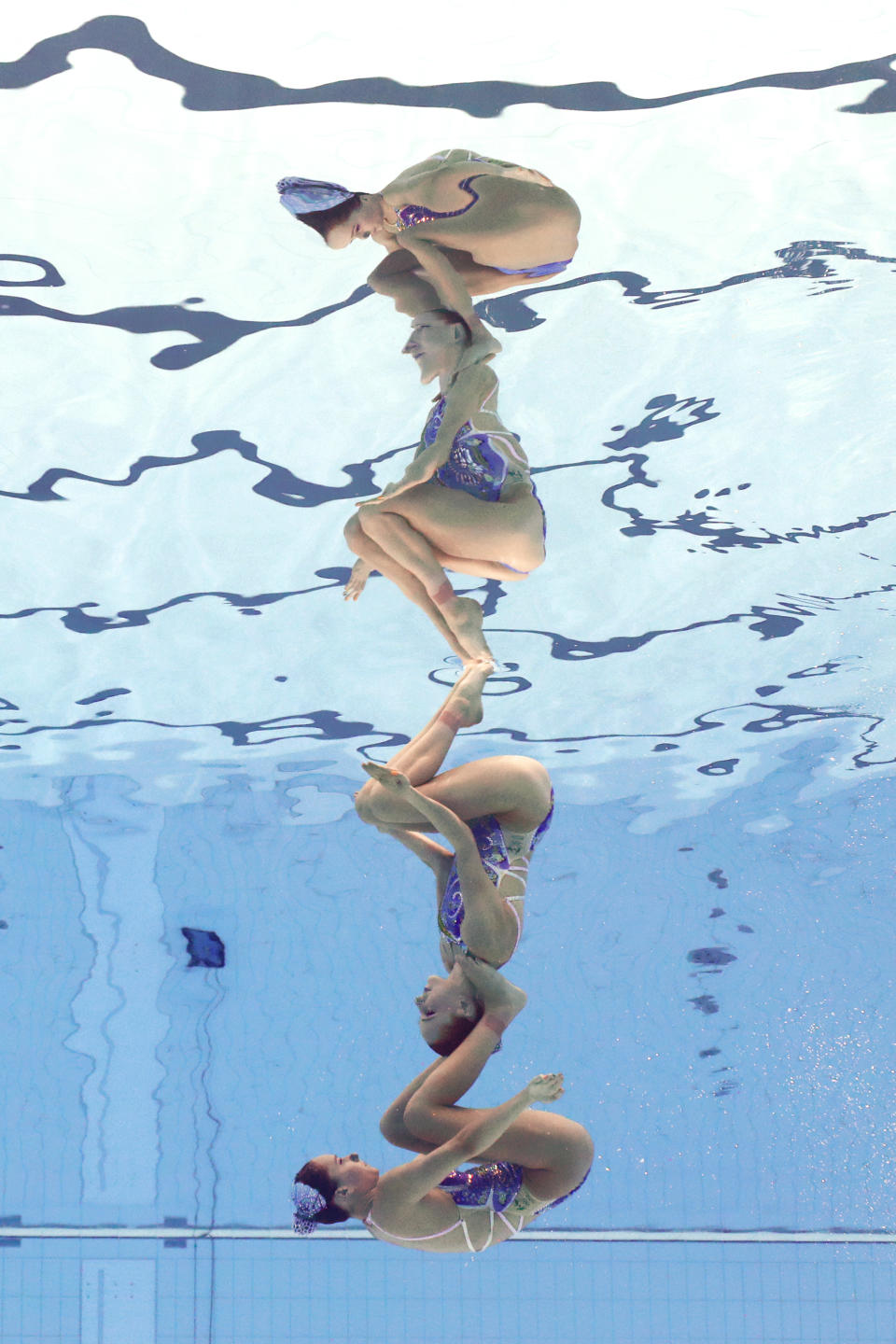 <p>TOKYO, JAPAN - AUGUST 02: Emily Rogers and Amie Thompson of Team Australia compete in the Artistic Swimming Duet Free Routine Preliminary on day ten of the Tokyo 2020 Olympic Games at Tokyo Aquatics Centre on August 02, 2021 in Tokyo, Japan. (Photo by Maddie Meyer/Getty Images)</p> 