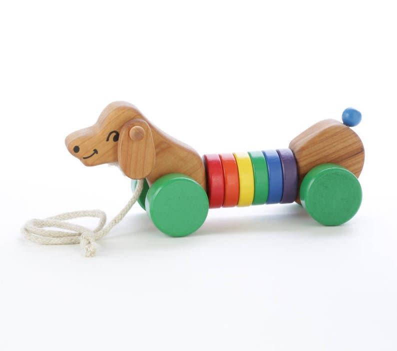 Wooden Puppy Pull Toy
