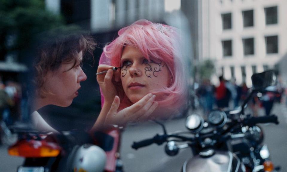 Dykes on Bikes riders before the the San Francisco LGBT Pride Parade in 1999.