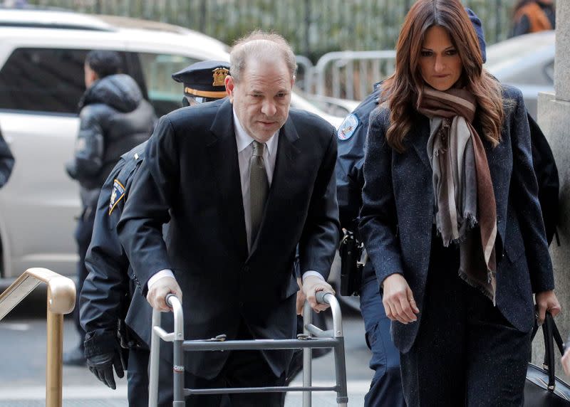 Film producer Harvey Weinstein arrives at New York Criminal Court for his sexual assault trial in New York