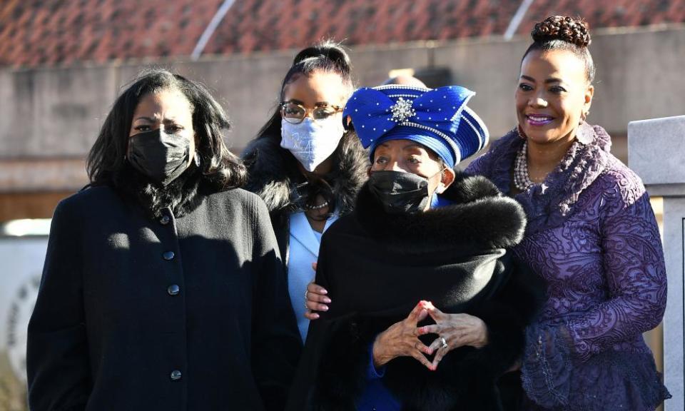 Martin Luther King’s family at a memorial service for the late civil rights leader in Atlanta, Georgia.