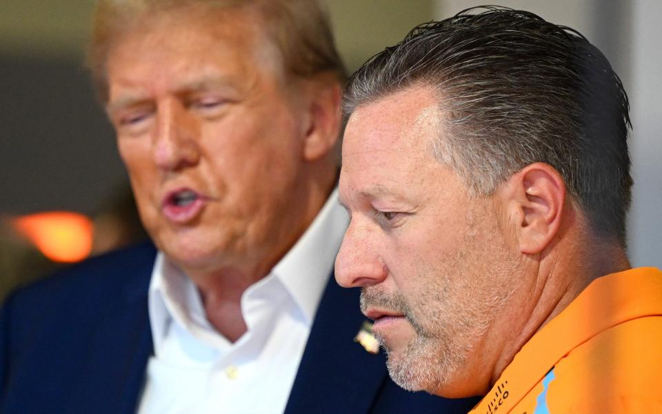 Donald Trump with McLaren Racing CEO Zak Brown