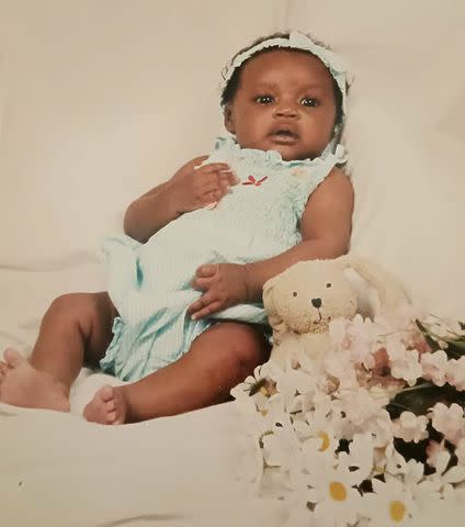 <p>Gail Maddox Trotter</p> A baby photo of Mahogany Jackson