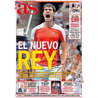 La une du quotidien sportif espagnol As, le lundi 12 septembre 2022.. 