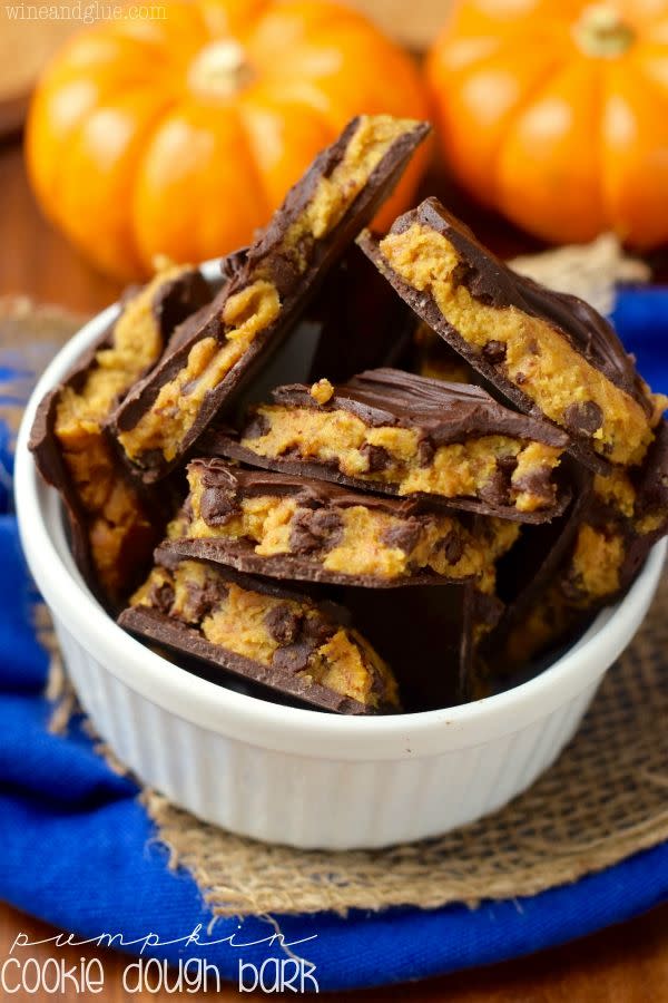 Pumpkin Cookie Dough Bark