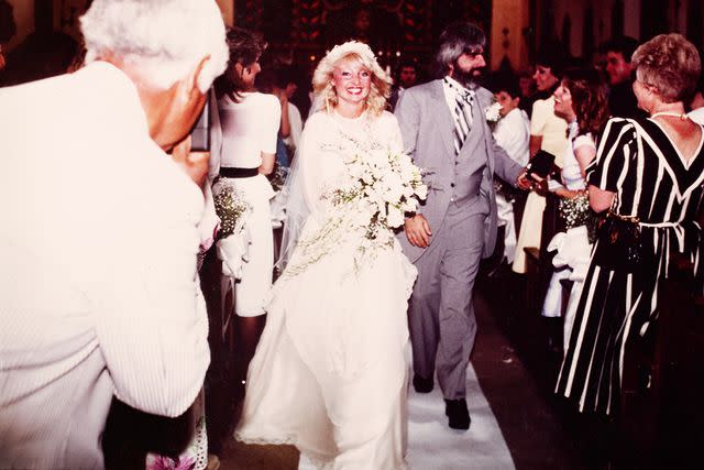 <p>Henry Diltz</p> Michael McDonald and his wife Amy at their wedding