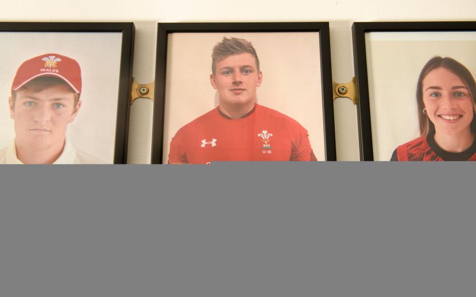 Wales Rugby captains Hannah Jones and Jac Morgan visit their old secondary school Ysgol Dyffryn Aman in Ammanford, Carmarthenshire