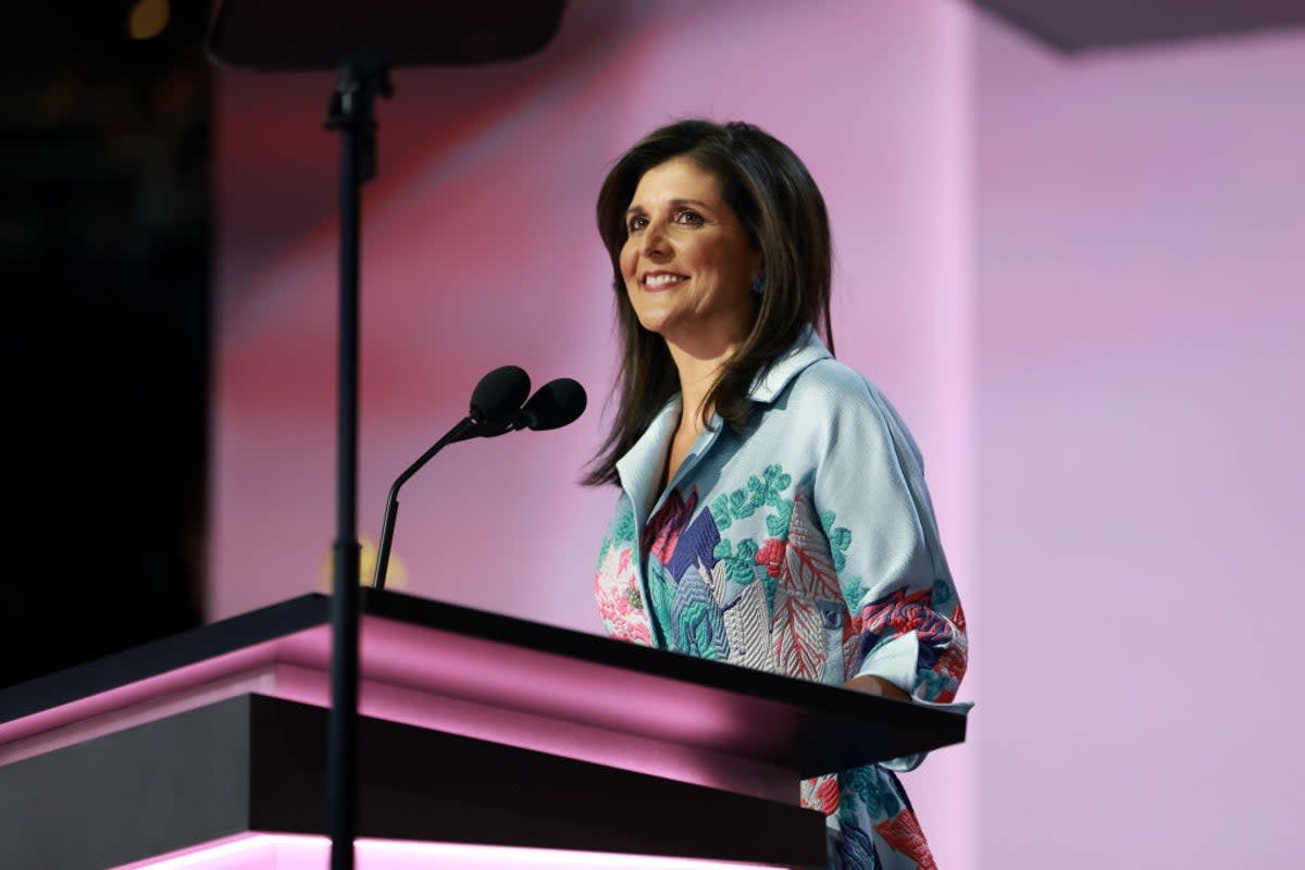 Former South Carolina Governor Nikki Haley bent the knee and endorsed her ex-opponent at the RNC in July. (Getty Images)