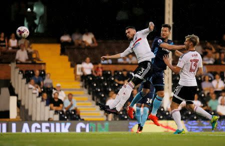 Football Soccer Britain - Fulham v Middlesbrough - EFL Cup Second Round - Craven Cottage - 24/8/16 Middlesbrough's David Nugent scores their first goal Action Images via Reuters / Andrew Couldridge