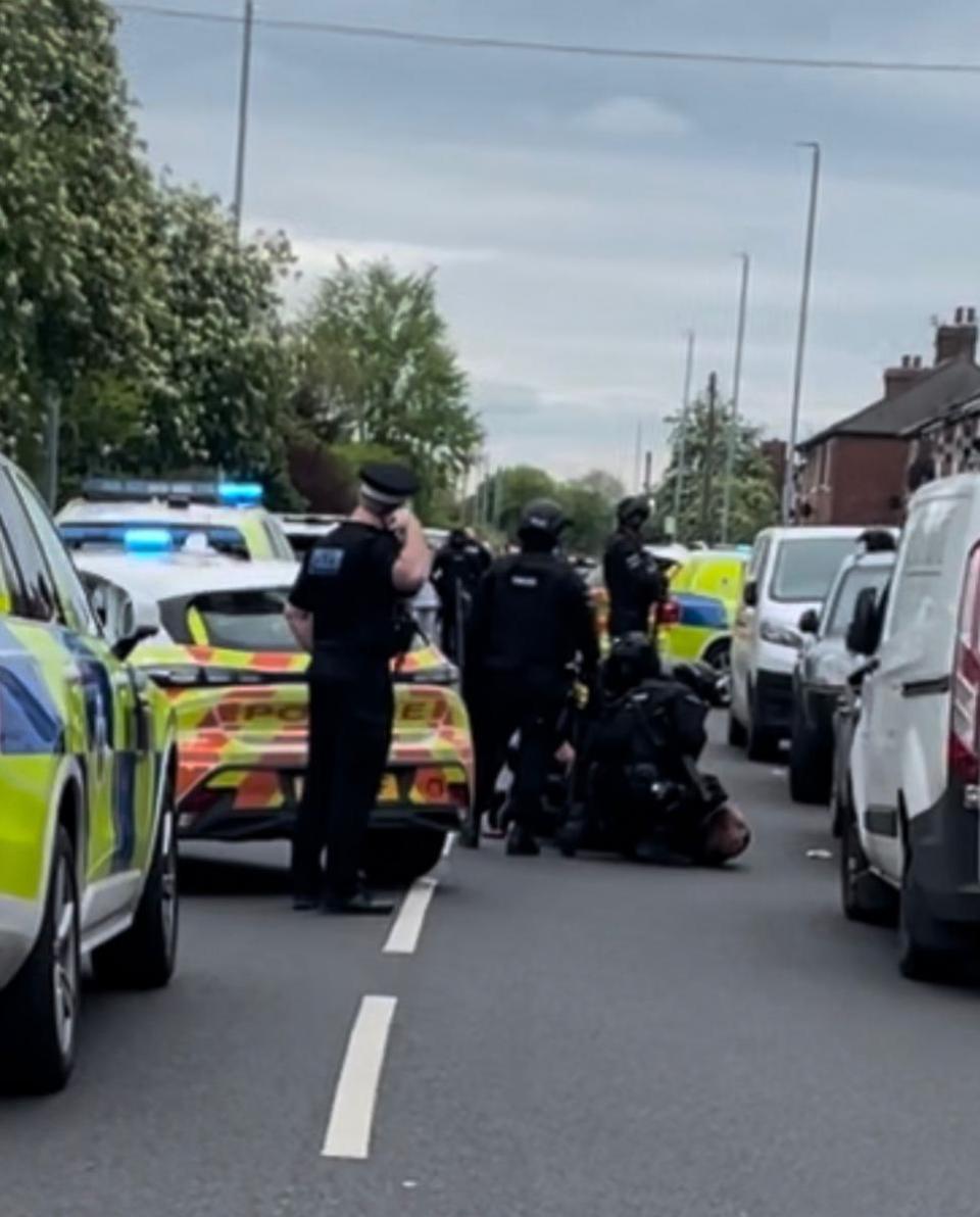 The Northern Echo: Armed police arrest a man in Valley Road, near Linthorpe,, Middlesbrough