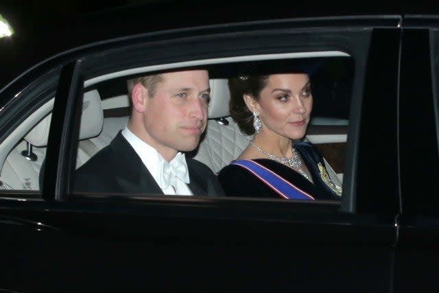 The royals attended the Diplomatic Reception at Buckingham Palace on Wednesday night.