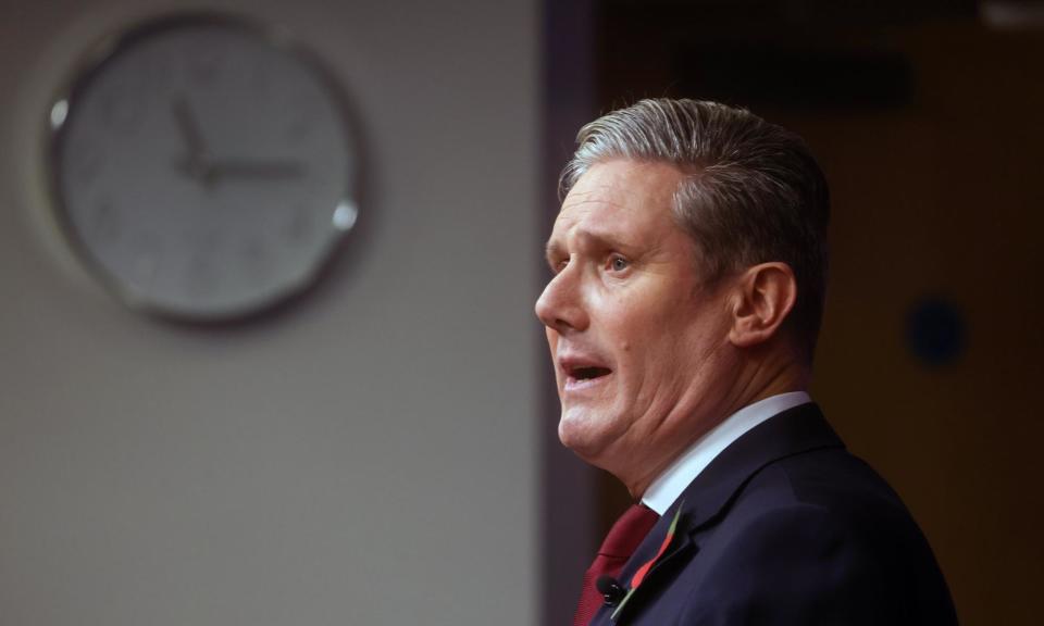 <span>‘Thatcher achieved privatisation with the stroke of a pen and a large majority. Keir Starmer will have the same circumstances to rectify this miscarriage after the election.’</span><span>Photograph: EPA</span>