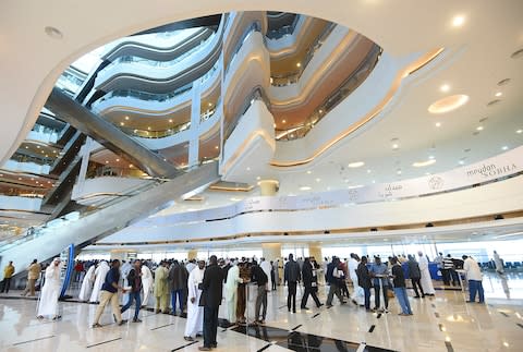 The interior of the Meydan Grandstand - Credit: Getty