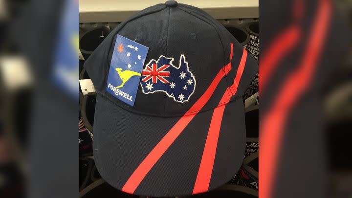 The cap offended many Tasmanians, although it certainly hasn't been the first time such a mistake was made. Photo: 7News