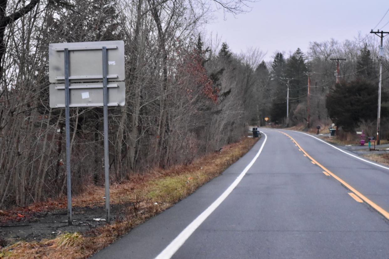 The southbound lane of state Route 208, near where SUNY New Paltz student Ray Rattray was killed in a hit-and-run, is shown looking north Friday, Jan. 26.