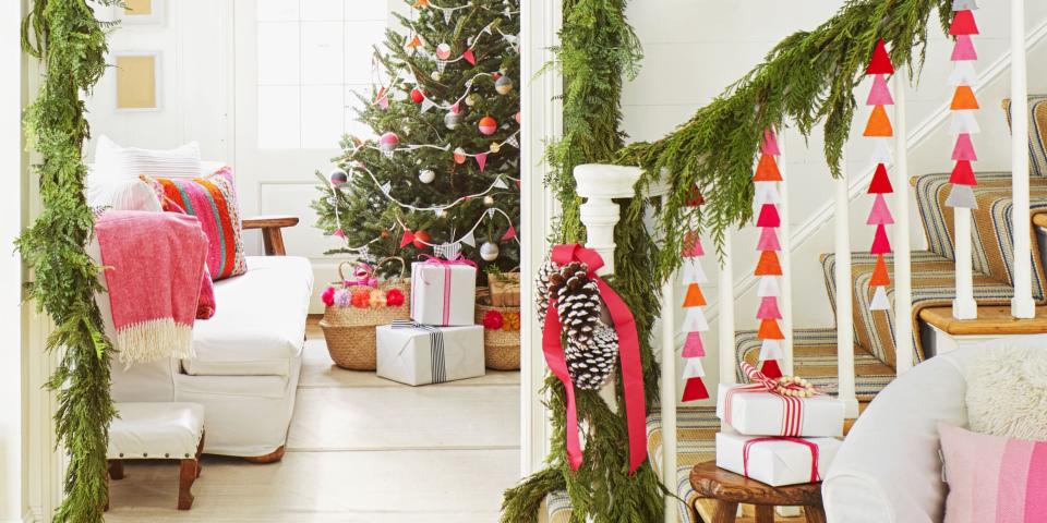 <p>The <a rel="nofollow noopener" href="http://www.goodhousekeeping.com/holidays/christmas-ideas/g2707/decorated-christmas-trees/" target="_blank" data-ylk="slk:Christmas tree;elm:context_link;itc:0;sec:content-canvas" class="link ">Christmas tree</a> is just the start. This holiday season, make your entire home - from <a rel="nofollow noopener" href="https://www.goodhousekeeping.com/holidays/christmas-ideas/how-to/g1253/diy-christmas-wreaths/" target="_blank" data-ylk="slk:the front porch;elm:context_link;itc:0;sec:content-canvas" class="link ">the front porch</a> to the kitchen - look <em>and</em> feel as festive as possible with these jolly decorating ideas. Because if you can't live in the North Pole, you might as well pretend.</p>