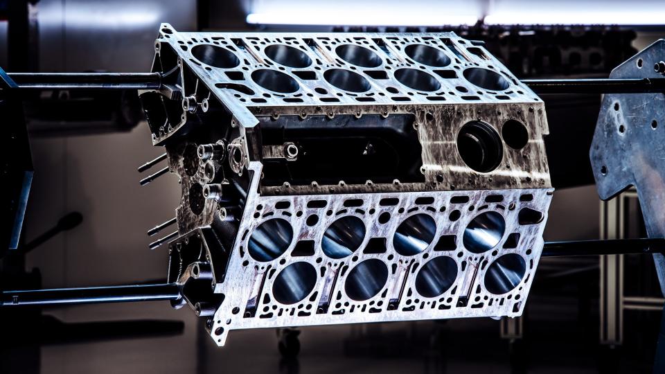 a bugatti w16 engine block