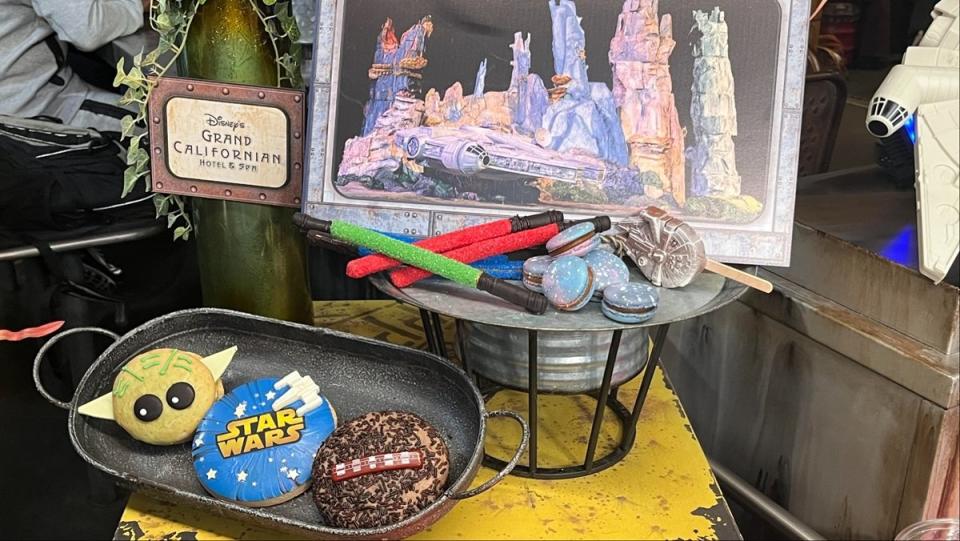 Star Wars themed macaroons and other treats available at the Grand Californian Hotel in the Disneyland Resort.