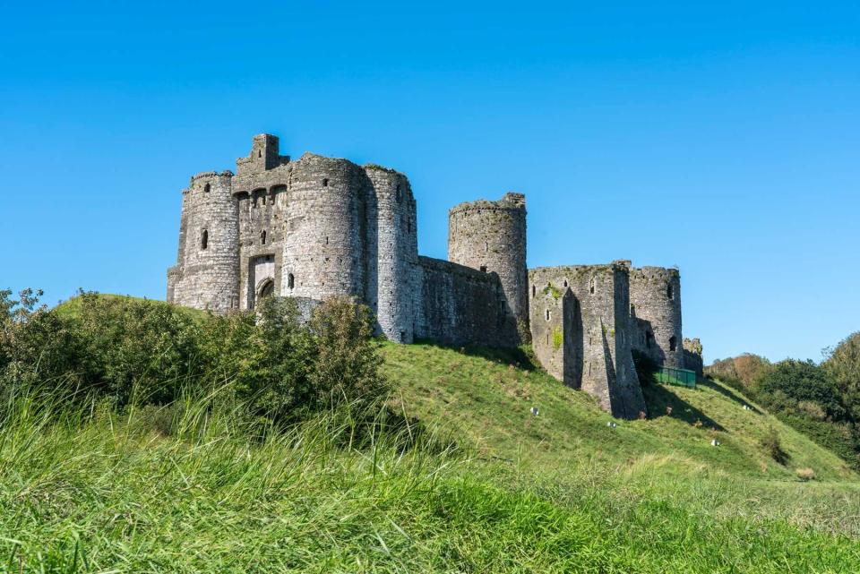 Kidwelly Castle fortress in Carmarthenshire South Wales UK a 13th century Norman medieval fort