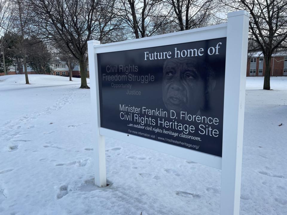 Future location of the Minister Franklin D. Florence Civil Rights Heritage Site at Baden Park in northeast Rochester.