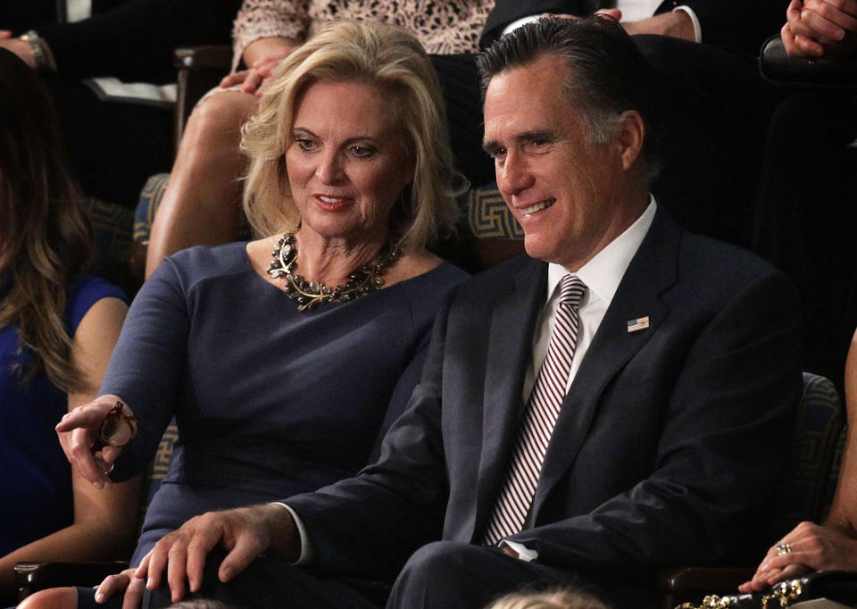 Mitt Romney and his wife, Ann, attended Ryan's election as speaker.