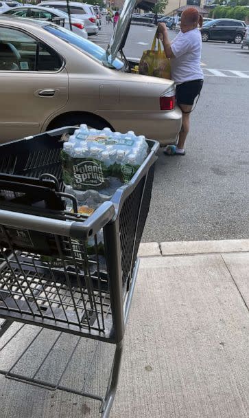 PHOTO: Katrina Moseley says she depends on two different bus lines, taxis and relatives to pick her up for grocery runs to feed her family of four. (ABC News)