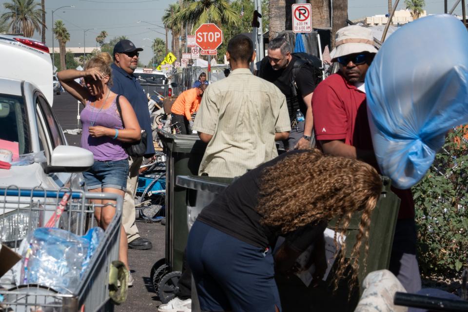 Phoenix cleared the third block of The Zone homeless encampment on June 21, 2023, on Madison Street between Eighth and Ninth avenues in Phoenix.