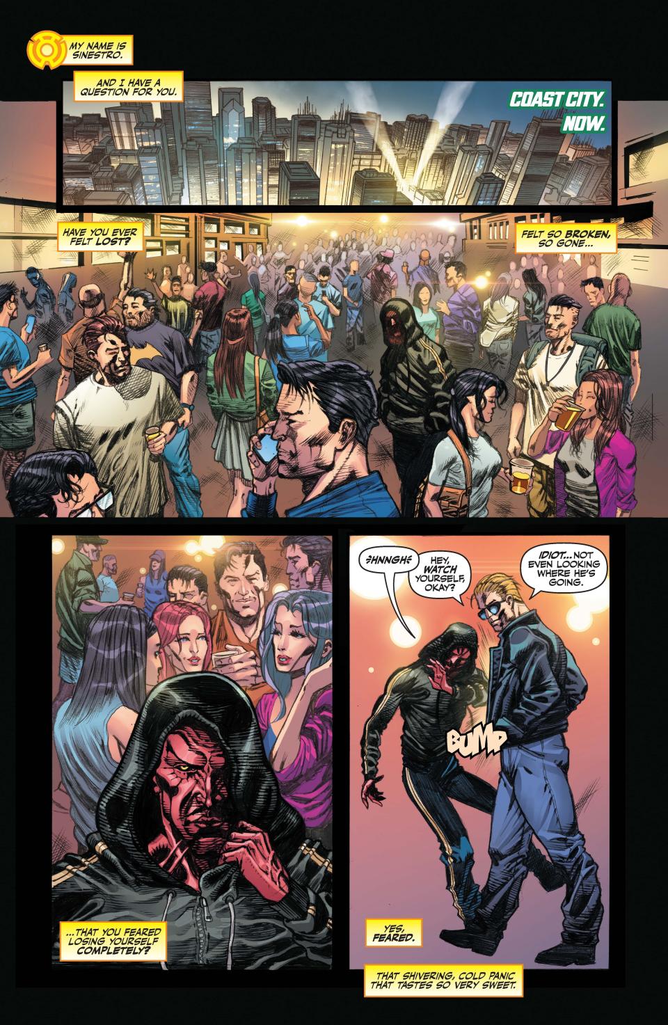 Pages from the Sinestro story in Knight Terrors: Green Lantern #1.