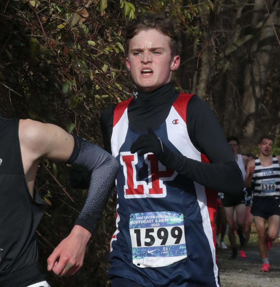 Lakeland-Panas' Bobby Mayclim finished 4th in the Nike Cross Nationals qualifier at Bowdoin Park in Wappingers Falls Nov. 25, 2023.